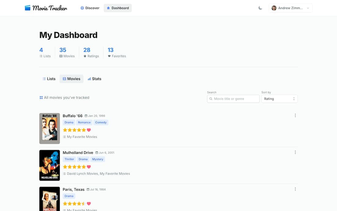 Movie Tracker screenshot 1