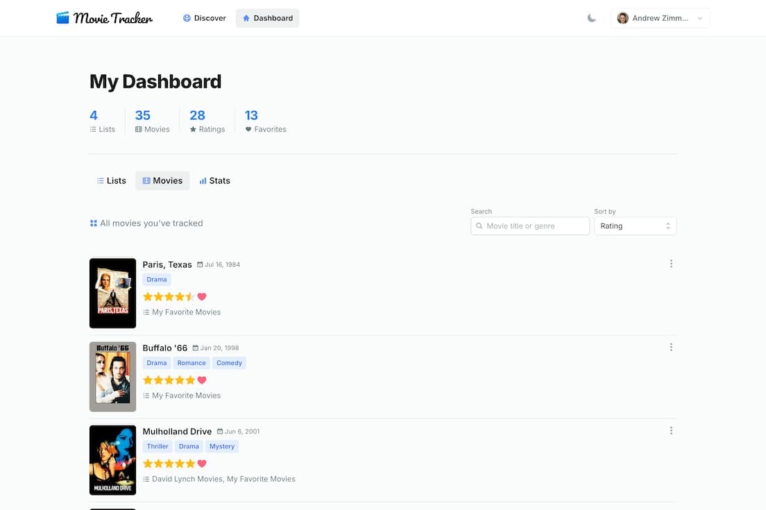 Movie Tracker screenshot 1