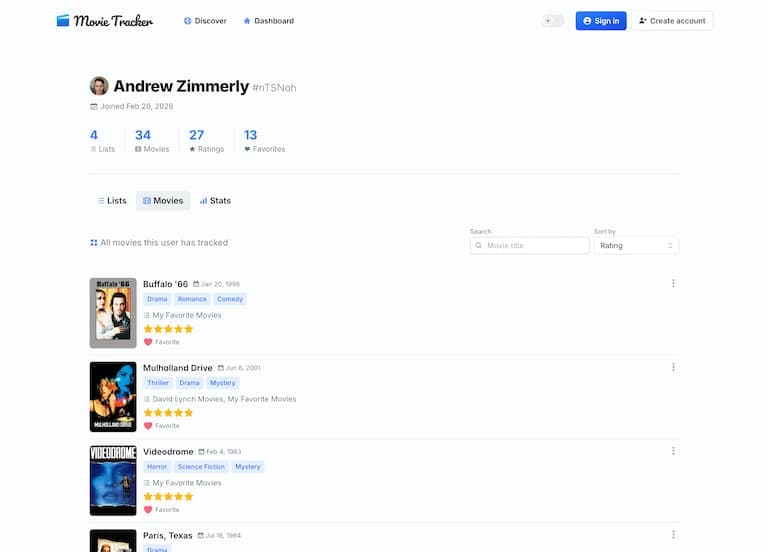 Movie Tracker screenshot 1